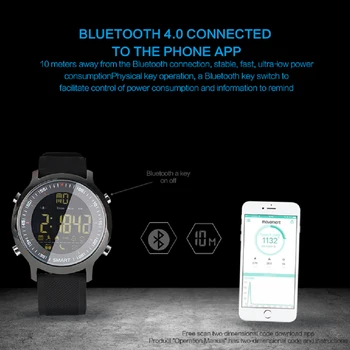 EX18 Šport Pametno Gledati IP68 Vodotesen 5ATM Passometer Xwatch Plavanje Smartwatch Bluetooth Pazi za Pametni telefon