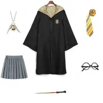 Odrasli Otroci Potter Kostum Hermiona Oblačila Čarobno Šolo Enotno Ravenclaw Slytherin Plašč Plašč Halloween Kostum