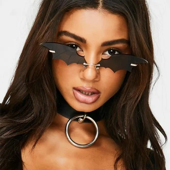 2020 Modna sončna Očala Ženske Moški Rimless Letnik Bat Oblike, sončna Očala Očala Luksuzne blagovne Znamke Trending Očala Za Lady UV400 1199