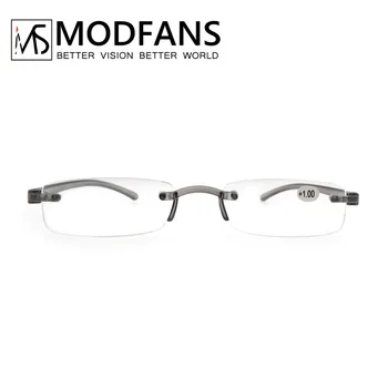 Rimless Obravnavi Očala Flex Tanek Okvir Moški Ženske Kvadratnih Očala brez okvirjev tr90 Slim Presbyopic Stekla s svetlobo +1+1.5+2+2.5 122356