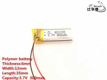 Liter energijo baterije 601235 3,7 V,300mAH,061235 Polimer litij-ionska / Litij-ionska baterija za IGRAČE,MOČ BANKE,GPS,mp3,mp4