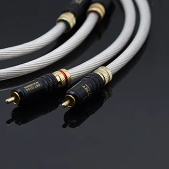 VIDEO RCA Kabel, Audio Kabel 7N OCC Eno Silver Plated Povezujejo Kabel Z pozlačeni RCA olug 124995