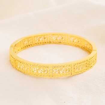 4pcs 24K Dubaj bangles Etiopski nakit zapestnice za ženske Afriške poročni nakit Za Bangles Stranka darila