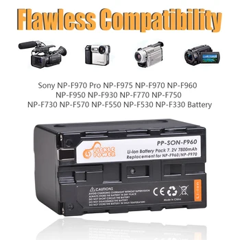 NP-F970 NP-F960 Baterijo Fotoaparata 7800mAh 7,2 V z LED Indikator Napajanja za Sony DCR-VX2100E PD190P MVC-CD1000 HVR-HD1000U Fotoaparat.