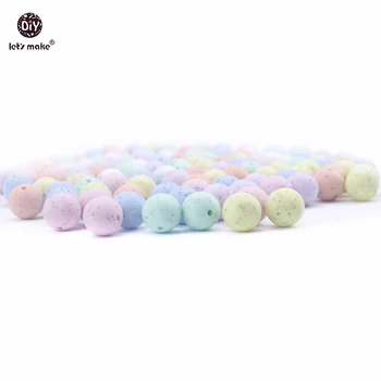 Naredimo 100 KOZARCEV 15 mm Silikonski Sezamovo Candy Barve, Okrogle Kroglice DIY Začetnih Ogrlica Žvečljive Silikonske Kroglice Baby Teether