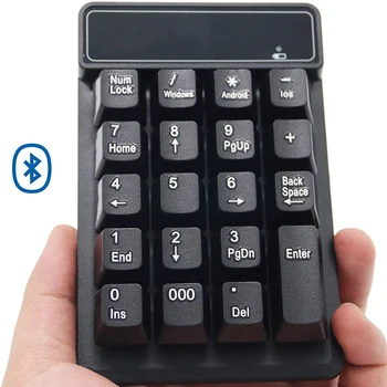 Brezžična Tipkovnica, Prenosni Bluetooth Mini Finančno Računovodstvo 19 Številko Pad Tipke za Tipkovnico za Prenosni računalnik Namizni Računalnik RAČUNALNIK