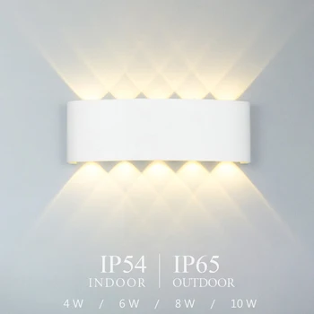 Nordijska LED stenska svetilka iz Aluminija Nepremočljiva prostem stenske luči na Verandi/Vrt /Kopalnica svetlobe led svetilka 4W/6W/8W/10W /12W 13246