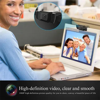 Polni 1080P HD Webcam 30 stopinj vrtljiv USB 2.0 Kamero z vgrajenim Mikrofonom Video Snemanje, Spletna Kamera Za PC Računalnik 135176