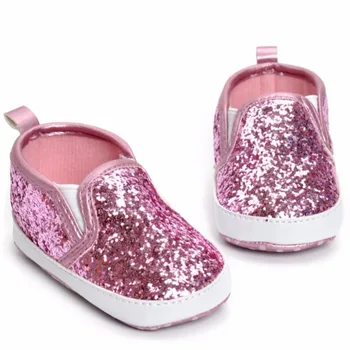 2017 Jeseni Toldder Dekle Baby Dekleta' Bling Loafers Čevlji Silver baby otroci čevlji prvi pohodniki 0-18 M