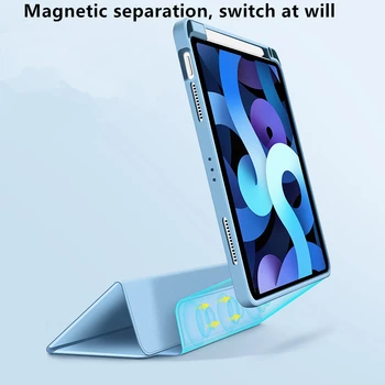 Ohišje za Novi iPad Zraka 4 Leta 2020 Magnetni Samodejno Zbudi Spanje Svilnato Gladko Akril zaščitni Pokrov za iPad 10.9 z Pencill Imetnika