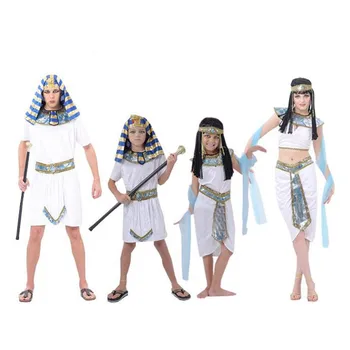 Halloween otroci Odraslih Družinskih Kostum Starem Egiptu Egiptovski Faraon Kleopatra Princ Princesa Kostum Za Otroke, Moške, Ženske