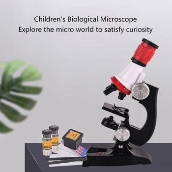 22Pcs Otrok Mikroskopom Igrača z Visoko Ločljivostjo 1200 Krat Znanost in Tehnologija Preizkusa Učnih gradiv Set 136226