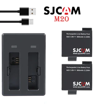 Original SJCAM blagovne Znamke 3.8 Proti 900mAh Li-ionska Baterija Črno za SJCAM M20 baterij in USB Dvojni polnilnik Šport Kamere Pribor 136538