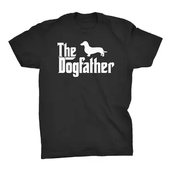 V Dogfather - Jazavičar - Boter Weiner Psa T-Shirt 2019 Poletje Moških Tiskanje Cotton Tee Majice 137930