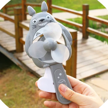 Lepe risanke Totoro ventilator, mini fan študent prenosni ročni okolju prijaznih kul fan ustvarjalne ročne igrača