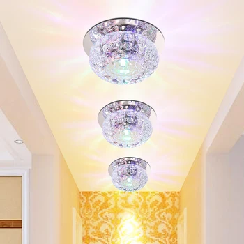 Nordijska sodobno minimalistično hodnika vhod svetlobe žarnice led, kristalno svetilke stropne svetilke