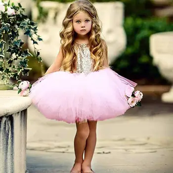 Baby Dekleta Stranka Tiste Brez Rokavov Design Backless Ljubezen Obliko Obleko Formalno Uspešnosti Obleke
