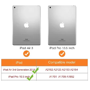 Nov Oklep Primeru Za Novi iPad Zraka 3 2019 10.5 palčni Z Svinčnik Imetnik cover za ipad pro 10.5 2017 Tablični primeru + Film 140798