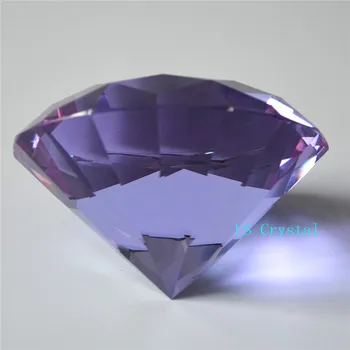Velik Diamant, 10 cm Vijolični Kristal Diamond Debelo 1pc Barve 100mm K9 Diamant za Poroko Hiša Dekoracijo in Stranka Darila 141220