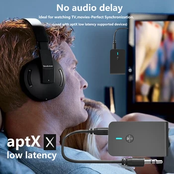 DISOUR Bluetooth 5.0 Sprejemnik Oddajnik 2 V 1, 3.5 mm AUX Priključek Glasbeni Stereo Bluetooth Dongle Brezžični Adapter Za Komplet PC TV 141601