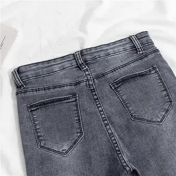 2020 novo Suh Ženske Jeans Traper Hlače Raztegljive Bombažne tkanine ženska svinčnik hlače classic sivi dame dolge hlače jeans