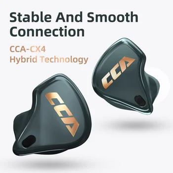 CCA CX4 Bluetooth 5.0 1BA+1DD Hibridna pogonska Enota TWS HIFI Slušalka Športne Igre izničevanja Šuma V Uho Slušalke z Čip AAC 142665