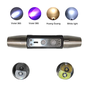 Strokovnjak Jade Svetilka USB za Polnjenje UV LED 395NM/365nm Vijolična Svetloba 4 datoteke Ultravijolično Svetilko za Jade Nakit amber Denar