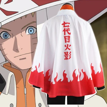 2016 Nov Prihod Anime Naruto Cosplay Kostume Sedmi Hokage Plašč Naruto Uzumaki Cape Obleko Halloween Party Obleka