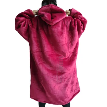 Hoodie Ultra Plišastih Odejo Flanela zimski pulover s kapuco je Mehka in zaprtih Toplo ena velikost Prostem Ustreza vsem moški ženske Hoodies Coats Darila 1447
