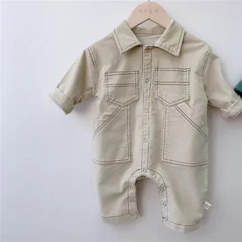 2020 Jeseni Fant Zaklad Baby Romper Frock Romper Priložnostne enodelno Obleko Velvet Romper Baby Boy Zimska Oblačila 144726