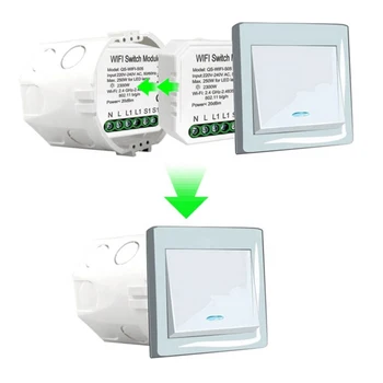 Tuya Wifi QS-WIFI-S05 Smart Stikalo Modul Stikalo Modul za Brezžično Rele Poraba Monitor Za Google Doma Alexa Pametni Dom 144979