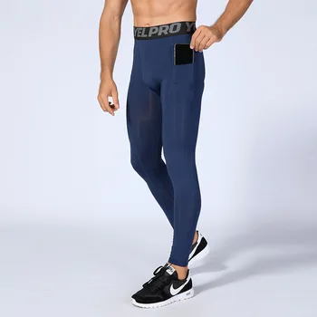 Moški Sweatpants s Pocket Elastični Stiskanje Šport Dokolenke Hlače Teče hlačne Nogavice Tek Fitnes Gym Skladbo Joga Hlače šport