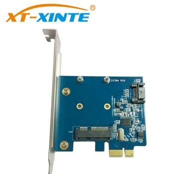 XT-XINTE PCI-E Širitev Kartico PCI-Express SATA 3.0 + mSATA 3.0 Adapter za Kartico LT304 Visoke Hitrosti Prenosa Namizje Namenske SSD 14545