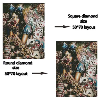 5D Diy Diamond Slikarstvo Navzkrižno Šiv Ročno Diamond Vezenje Okrasnih Diamond Risanka Dekle, Doma dekor 267 145621