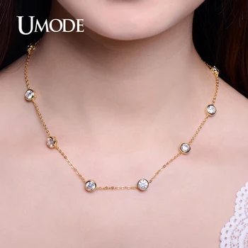 UMODE Občutljivo Izdelave Sintetičnih CZ Kubičnih Cirkonij ogrlica Nakit Darilo za Ženske ogrlica UN0028 146321
