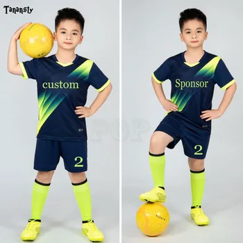 2020 Otroci nogometni Uniforme fantje dekle nogomet Dresov po Meri otrok Nogomet Jersey Set Šport t-shirt športnih novo obleko slog