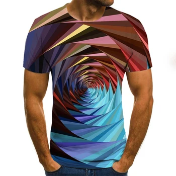 2020 Poletje 3D majice Tri-dimenzionalni Nove T - Men 's 3D Tiskanja Priložnostne vortex T Shirt Vrhovi Tee XXS-6XL 149349