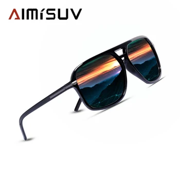 AIMISUV Squar sončna Očala Moških Polarizirana Ogledalo Vožnjo sončna Očala Človek blagovne Znamke Oblikovalec Prevelik Retro Očala UV400 14967