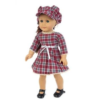 2020 Novo Kariran krilo, Primerni za American Dekle Lutka Obleko 18-palčna Lutka Božič Dekle Darilo(samo prodajajo oblačila)