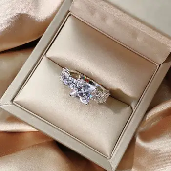 OEKDFN 925 Sterling Silver Obroči Ustvarili Moissanite Diamanti Gemstone, Poroke, Posla Luksuzni Obroč Za Ženske Fine Nakit 150460