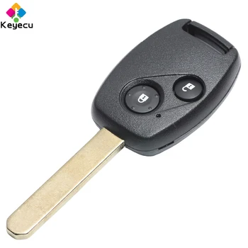 KEYECU Vstop brez ključa za Daljinsko Avto Ključ Z 2 Gumbi & 433MHz & ID48/ ID8E Čip - FOB za Honda Civic CRV Jazz SSF FRV Stream