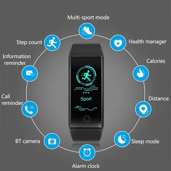QW18 Pametna Zapestnica IP68 Vodotesen Fitnes Tracker Srčnega utripa, Krvnega Tlaka, Srčno Zapestnica Smart Band za Android IOS 151366