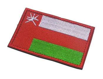 5pcs/veliko 3D vezenje obliži čarobno nalepke Zank in kavljem Oman zastavo obliži zapestnica značke Krpo Značke