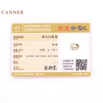 CANNER 925 Sterling Srebrni Uhani Za Ženske Modni Diamant Vse-tekmo Posnetek Uhan korejski Pendientes Silver/Gold Nakit