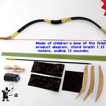 Otroci uporabljajo tradicionalne Kitajske lok in puščice materiala nastavite otrok lastnih lok in puščice materiala zbirka