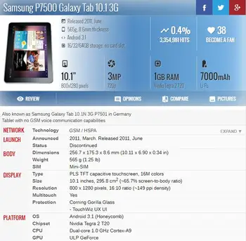 Tablični računalnik na Dotik Za Samsung Galaxy Tab 10.1