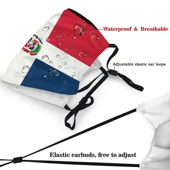 Stroj Dominikanska Republika Zastavo Masko Proti Prahu Zaščitni Pokrov Respirator Usta Žarilna 1529