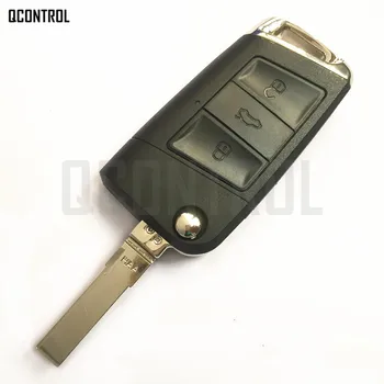 QCONTROL Nadgrajeno Avto Daljinski Ključ za VW/VOLKSWAGEN Auto Hrošč/Caddy/Eos/Golf/Jetta/Polo/Scirocco/Tiguan/Touran/Up 434MHz 15307