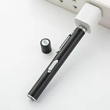 USB Polnilne Medicinske Priročno Pen Light Mini Nego Svetilka LED Svetilko Svetilka iz Nerjavečega Jekla Posnetek Žep Led Svetilka