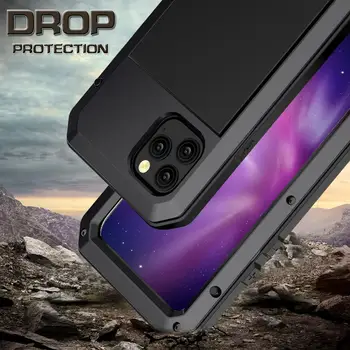 Celotno Zaščitno Luksuzni Kovinski Aluminija Anti Pada Proti Trčenju Primeru Telefon Za iPhone11 11pro 11ProMax Shockproof Kritje Primera 1552